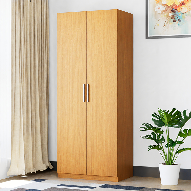 臻远ZY5063006简约木质衣柜衣物收纳柜家用衣橱 浅木纹C款高清大图