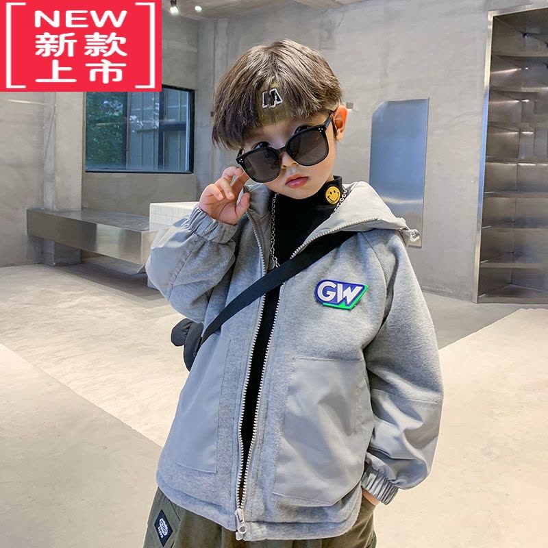 可莉允男童冬季轻薄羽绒棉服2022新款儿童洋气外套秋冬季夹棉加厚帅气潮图片
