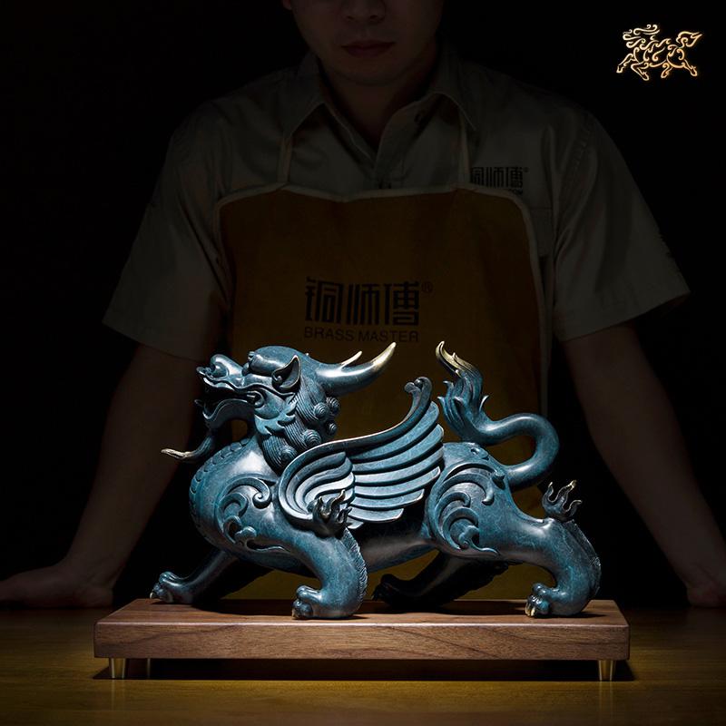 美帮汇全铜摆件《威猛貔貅(中号)》家居饰品 铜工艺品高清大图