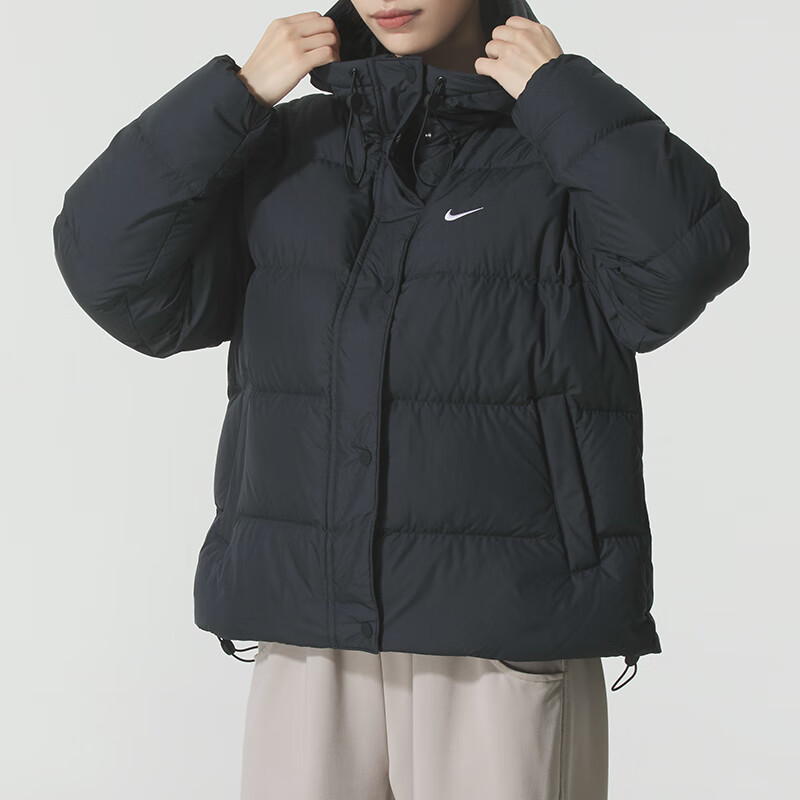 耐克(NIKE)羽绒服女装新款运动服保暖连帽上衣夹克外套HV5236-010 ZP IH0728-010/黑色 L