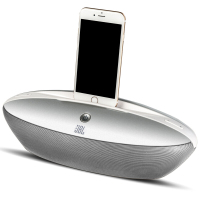JBL BOAT 音乐快艇 卧室蓝牙音响苹果5/6S充电底座音箱 自带闹钟和FM电台 钛金黑
