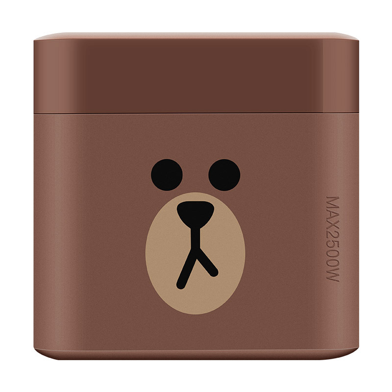 公牛(bull)GNV-UU212B全长1.5米USB智能插座二位布朗熊小魔方联名linefriends咖啡色接线板插排