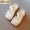 MOXUAN宝宝包头凉鞋女2022夏季童鞋儿童公主鞋女童韩版软底皮鞋罗马鞋子
