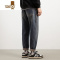 YANXU牛仔裤男士潮牌宽松直筒哈伦工装休闲长裤子大码2023春季新款