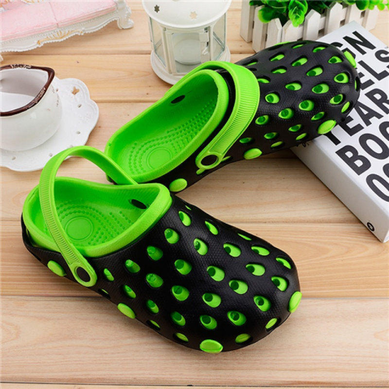 夏季大头拖鞋女双层沙滩鞋平跟花园鞋洞洞鞋女士头鞋护士鞋凉鞋