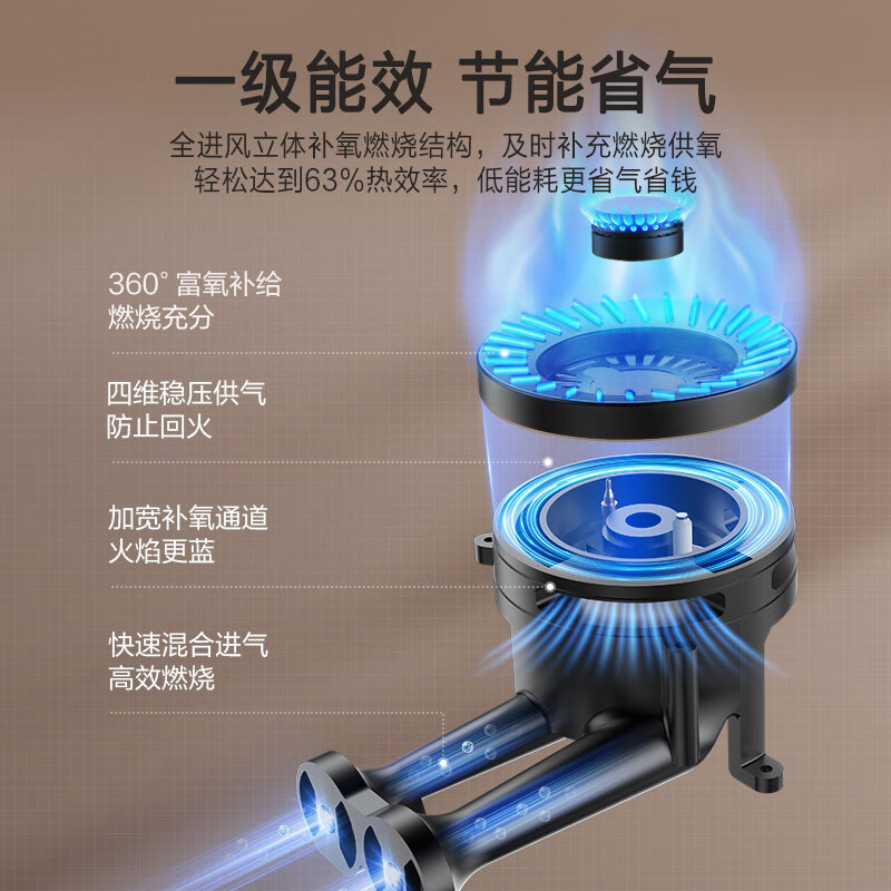 万家乐双高火燃气灶 5.0kw大火力 台式嵌入式两用燃气灶双灶 可适配开孔尺寸 钢化玻璃全进风天然气灶JZT-AY4C高清大图
