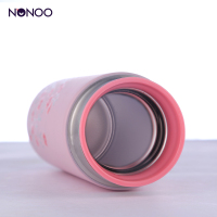 NONOO可爱时尚茶杯大学生保温杯女士创意水杯迷你真空不锈钢杯子 茶白