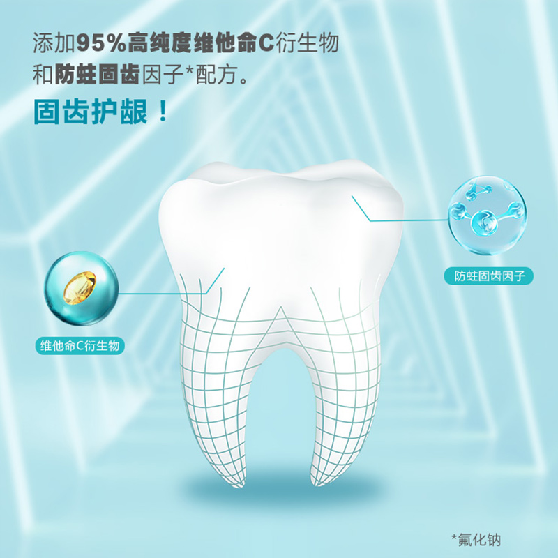 纳爱斯维他命C牙膏防蛀固齿护龈去除牙渍牙黄清新口气家庭实惠装高清大图