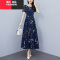 YIBUSHENG2024季新款中年洋气妈妈连衣裙遮肚子显瘦裙子气质女士冰丝长裙