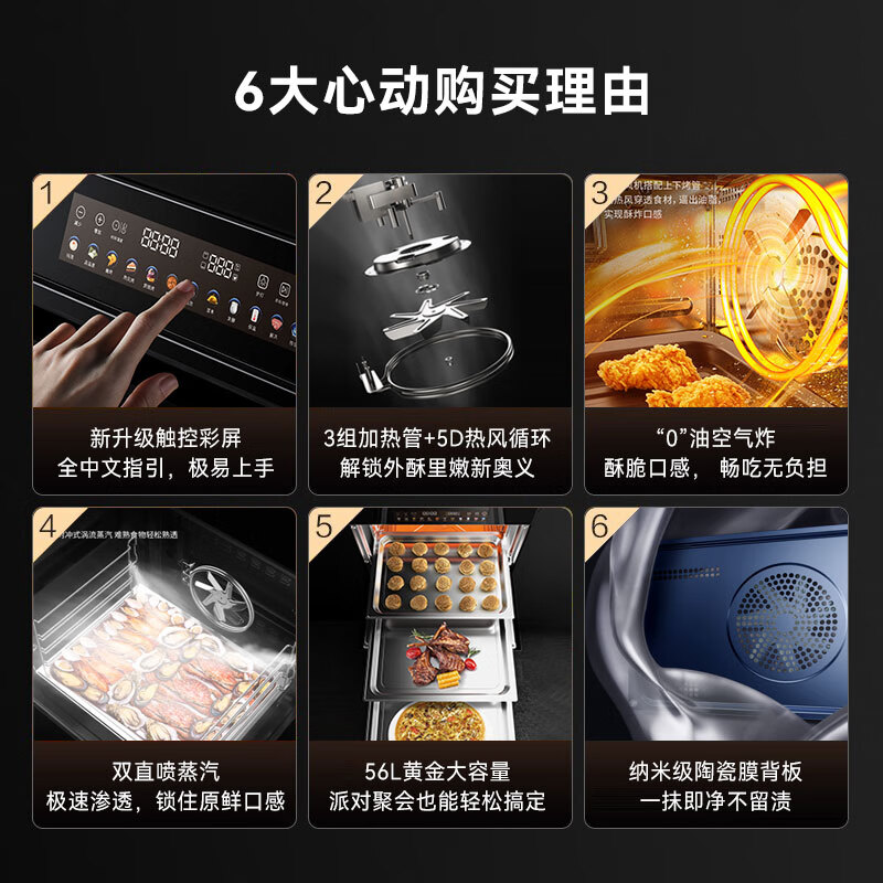 casdon/凯度新品SR5621SC15-FM蒸烤箱高清大图
