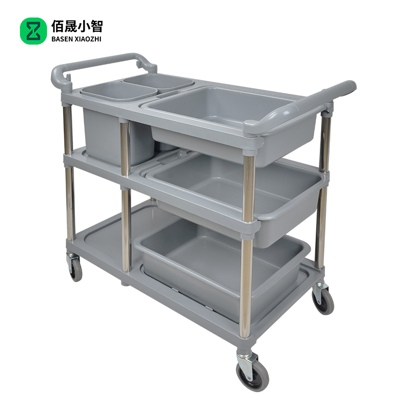 佰晟小智 手推车 SFL037B 塑料五斗收集车高清大图
