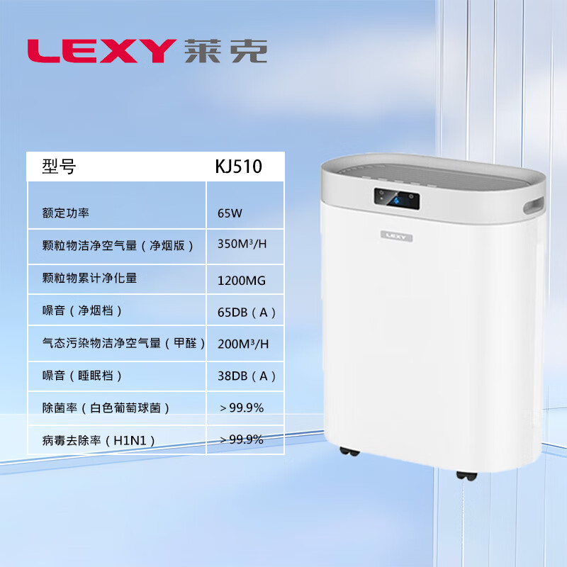 莱克吉米 空气净化器 KJ510 洁净量除甲醛 除雾霾 除二手烟沙尘暴净化沙尘净化器家用高清大图