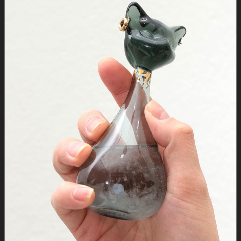 大英博物馆埃及风暴瓶摆件安德森猫天气瓶精巧版送男女生日礼物新婚新年礼物 盖亚安德森风暴瓶-精巧版(黑)高清大图