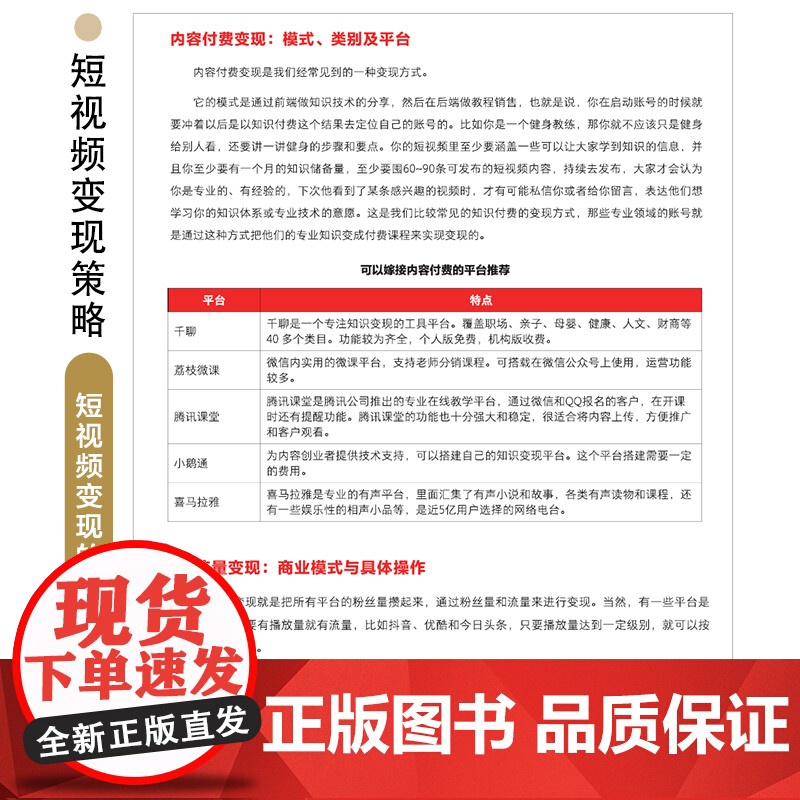 短视频创业一本就够 策划拍摄剪辑运营直播 短视频vlog剪辑策划新媒体运营拍摄剪辑后期直播自媒体营销变现高清大图