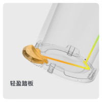 优百纳/Upella带盖缓降家用不锈钢脚踏垃圾桶卧室卫生间办公室