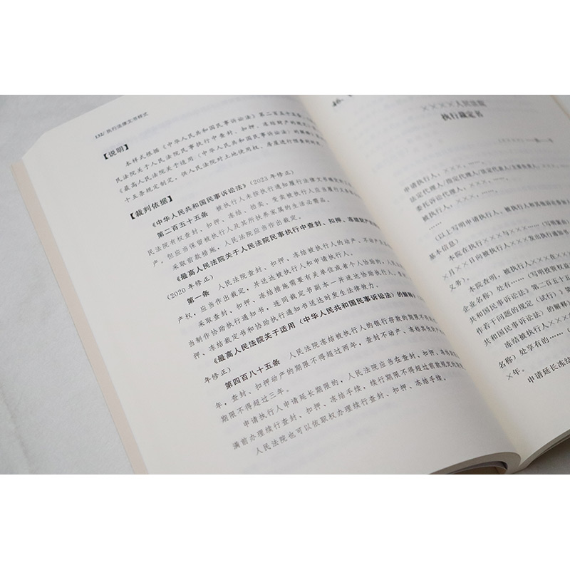执行法律文书样式 [正版] 2024新 执行法律文书样式 民事裁判文书标准制作规范 民事执行法律文书模板参考书 法律文书高清大图