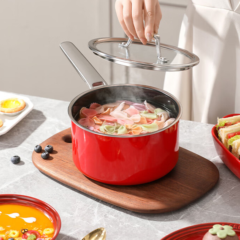 德世朗 云璟系列珐琅奶锅(18cm)DP908-S18RD高清大图