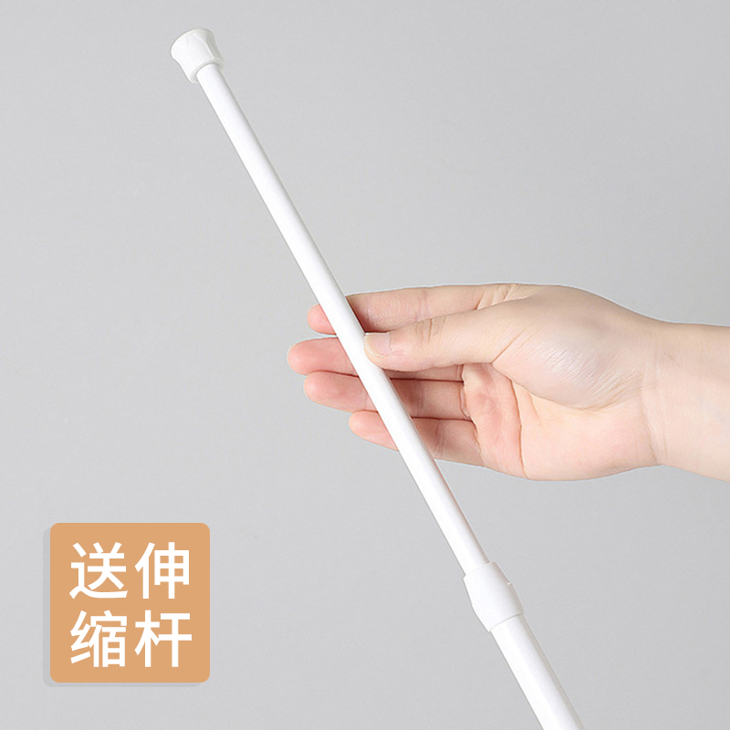 添福运 门帘隔断帘免打孔家用卧室卫生间厨房柜子遮挡布帘子北欧风门帘布艺遮挡窗帘莫兰迪色帘子家用卧室厨房卫生间夏季防蚊门帘高清大图