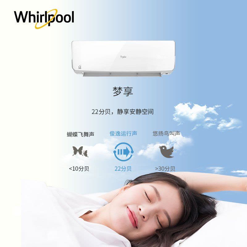 惠而浦（Whirlpool）大1.5匹 定频 3级能效 大尺寸 家用静音冷暖挂机空调ASH-35BM3图片