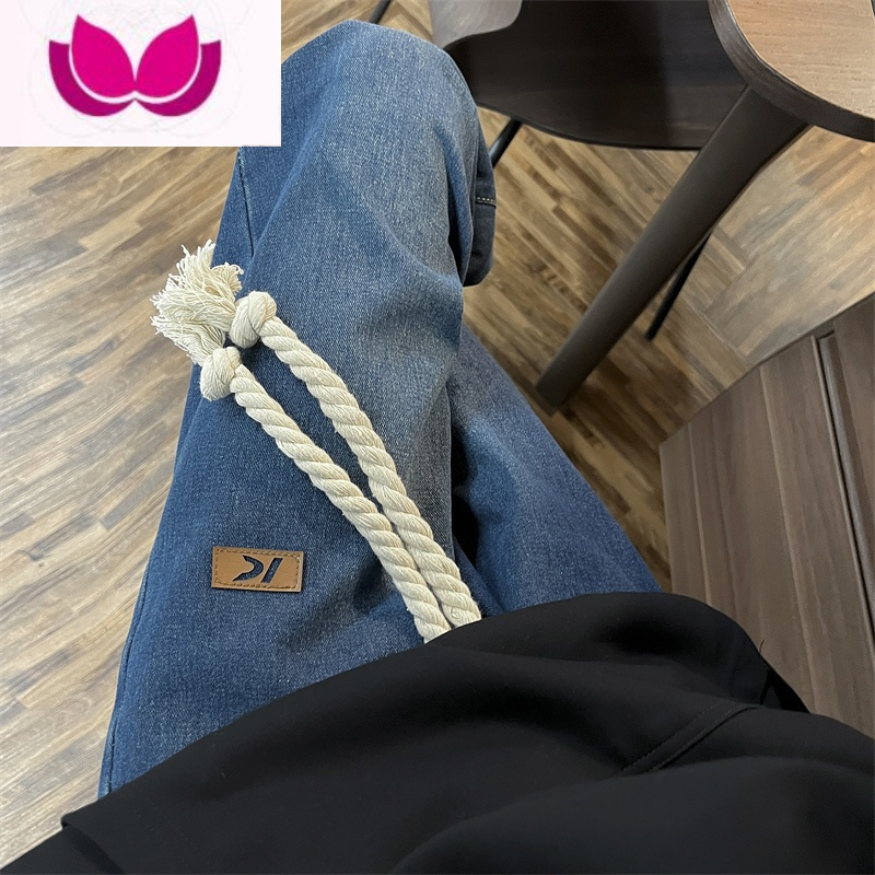 七斓牛仔裤男生潮牌痞帅oversize直筒美式工装复古裤子高街vibe