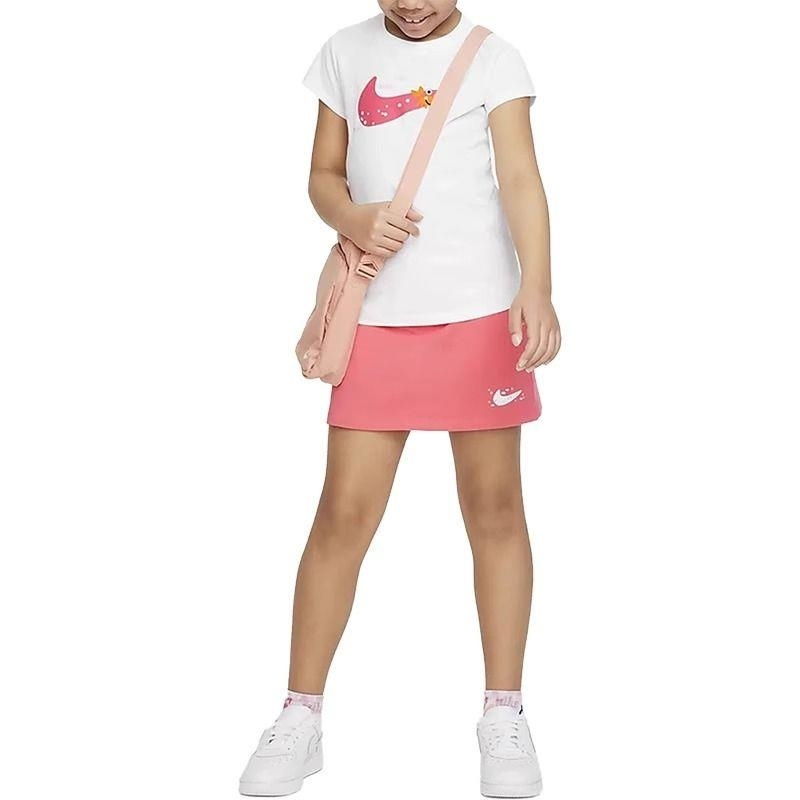 NIKE耐克舒适透气针织小童运动套装短袖T恤裙子连裤FQ6904-894 Z