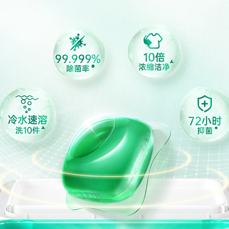 立白洗衣凝珠320g*3盒cjjh320-3除菌净护(包装随机)高清大图