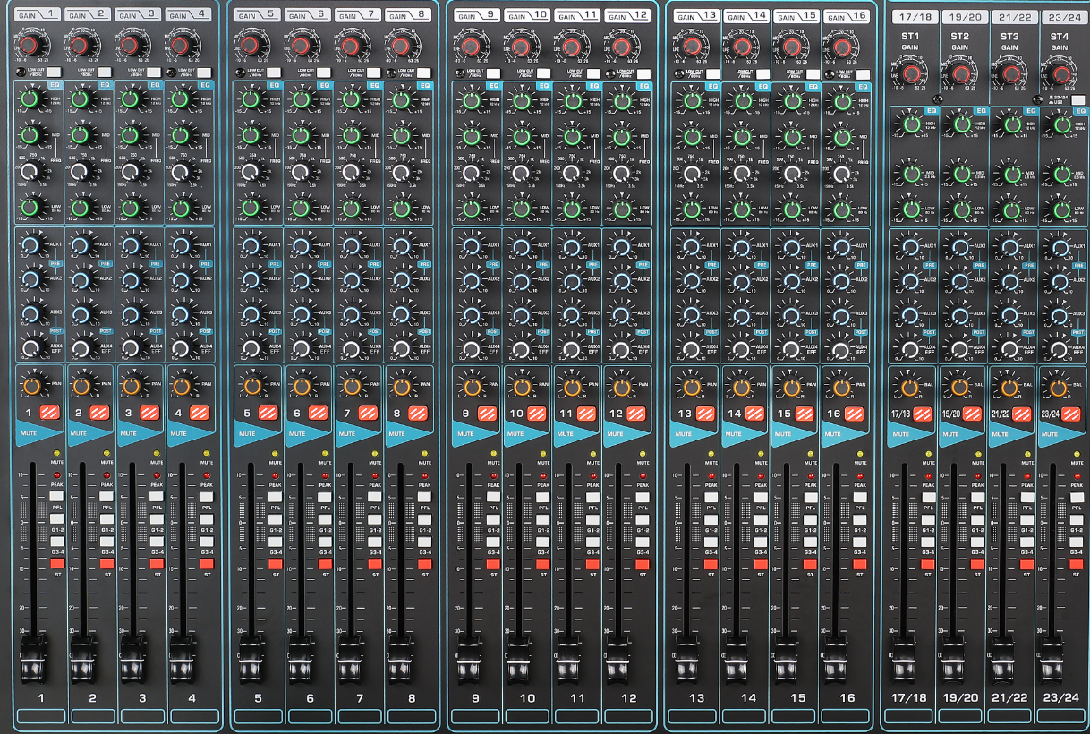 调音台[24路输入4编组输出] HARRE RE-K2404M高清大图