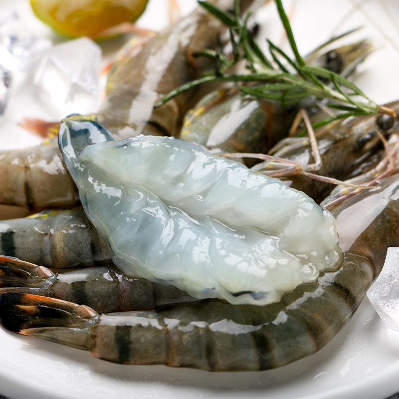 3盒108元】万宏 越南生冻黑虎虾 净重400g (20-24只) 盒装 进口草虾