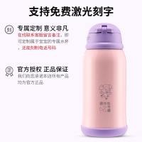 猪年纪念款(私人定制)杯具熊儿童保温杯带吸管儿童水杯316不锈钢内胆630mlBEDDYBEAR