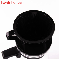 [百年品牌,精致生活,高端耐热玻璃咖啡壶]KT8966CSBK怡万家冷热两用滴漏式咖啡壶