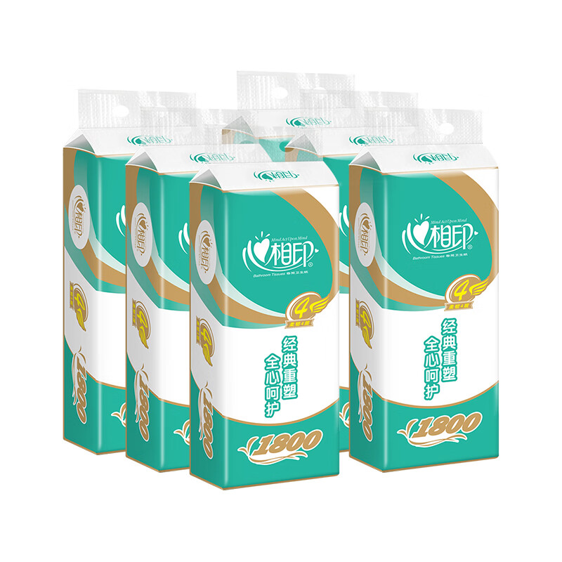 心相印 BT810心柔4层180g有芯卷纸10卷*6提*1