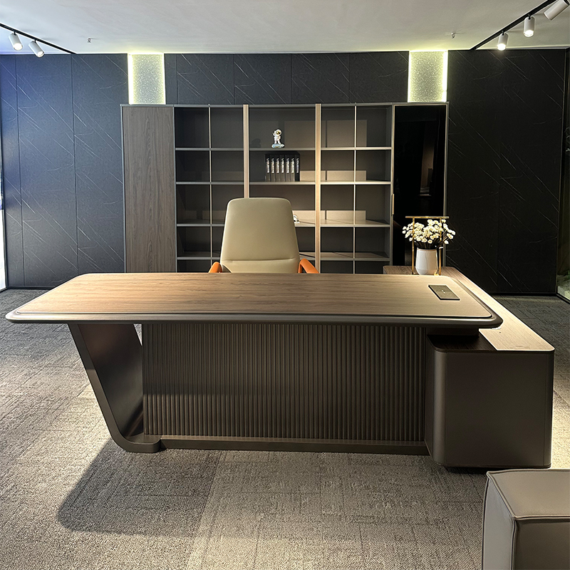 臻远 ZY5042788 简约大班台经理办公桌办公室主管桌 2.4米高清大图