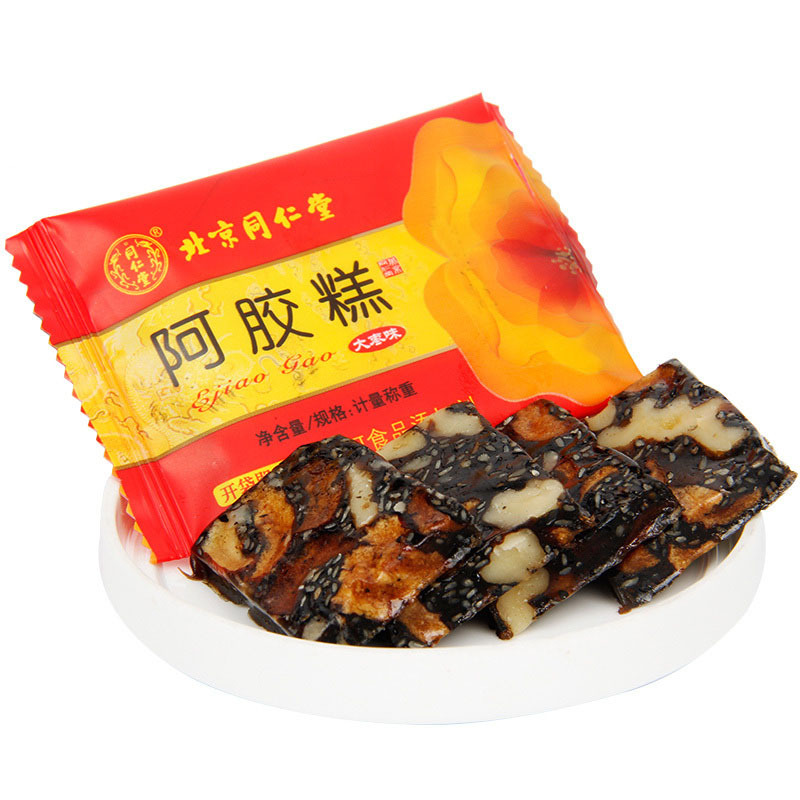 北京同仁堂大枣味阿胶糕225g 礼盒装 送礼佳品 即食阿胶膏 男士女士型 手工熬制固元膏