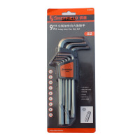SHEFFIELD/钢盾 S050008 9件 1.5-10mm 公制加长内六角扳手套装（9件） 1套