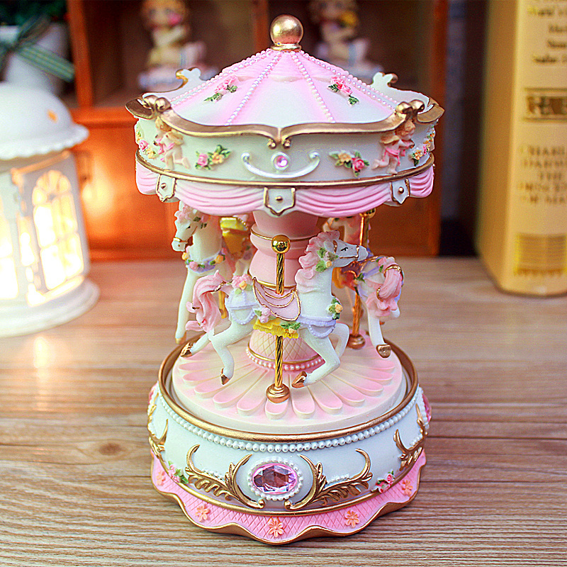介绍_旋转木马音乐盒天空之城八音盒送女生孩子闺蜜儿童生日端午节