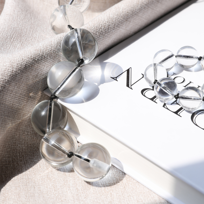 谜姬男女通用小号迷你水晶后庭拉珠肛塞后庭拉珠门女用品调情趣扩肛成人性玩具玻璃肛珠尾巴情趣大号另类玩具情侣系列成人用品 中号 水晶拉珠