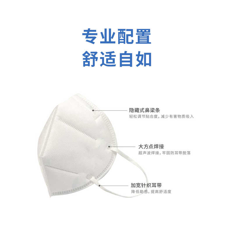 谋福(CNMF)KN95口罩随弃式一次性防护面罩5层防护有效过滤[(10个)kn95口罩]