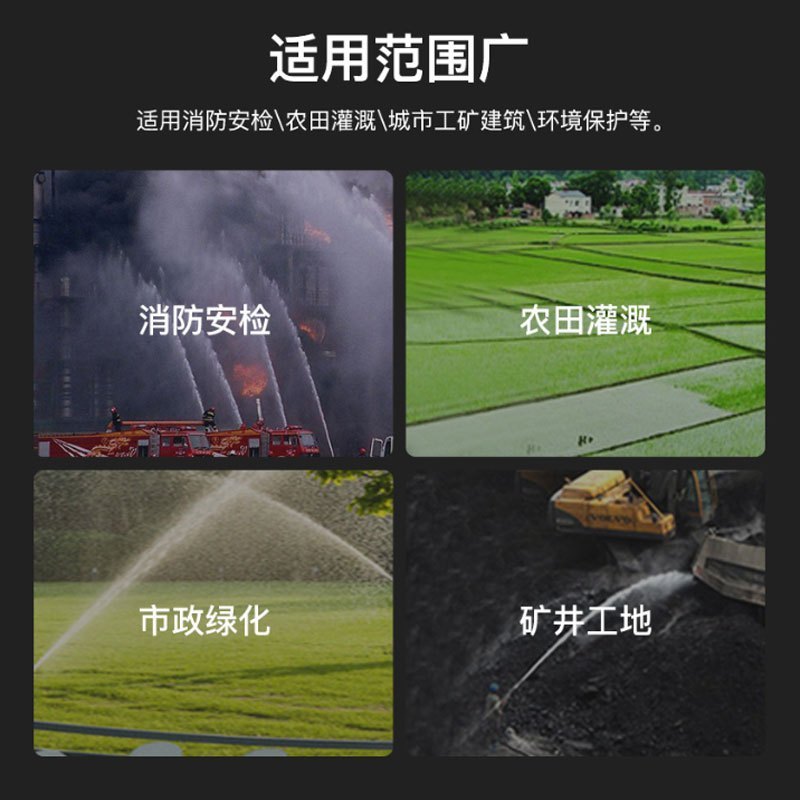 消防水带16型65mm消火栓水管25米聚氨酯耐高压救援式 16-65-25米含接口(消防认证)