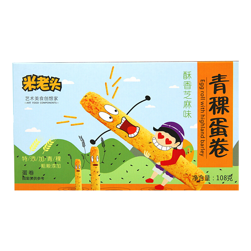 米老头 青稞蛋卷(酥香芝麻)108g/袋