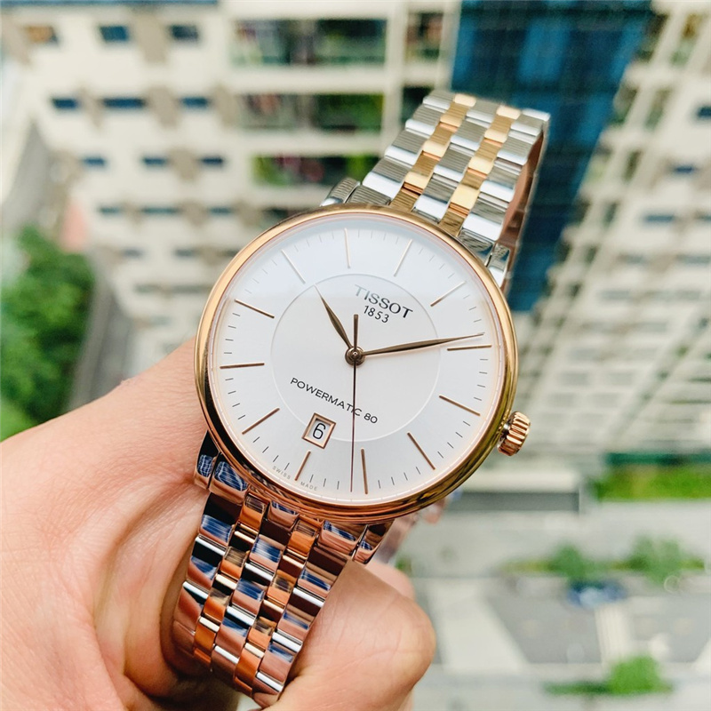 [全国联保]天梭(tissot)瑞士手表 卡森臻我系列 钢带银盘机械表男 t