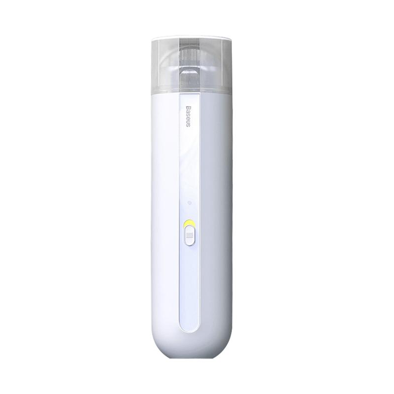 倍思车载吸尘器无线充电车车用家用两用小型手持强力汽车车内专用A2象牙白吸尘