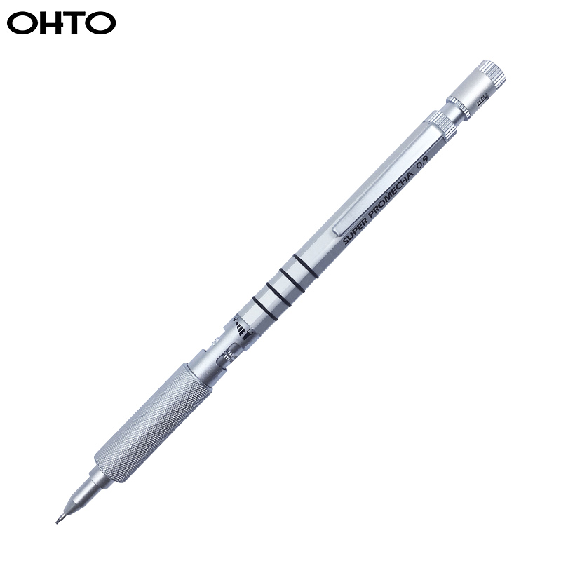 日本进口乐多(OHTO)PM-1509P 0.9mm多功能自动铅笔自带橡皮擦 素描绘画铅笔 金属活动铅笔 按动考试铅笔