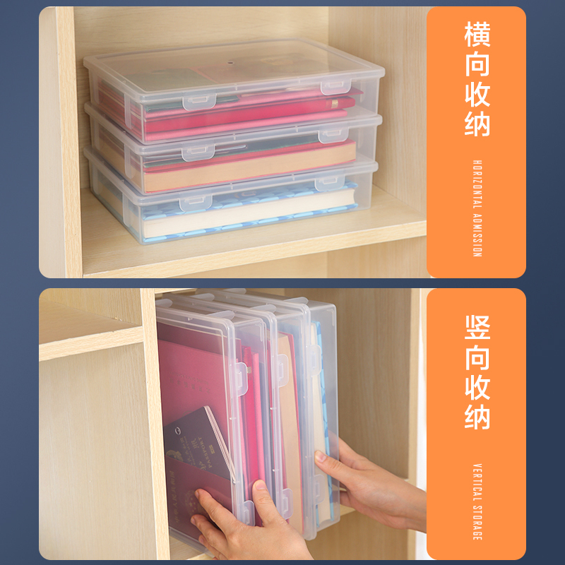 [补贴10%]家用证件收纳盒包a4透明档案盒放重要文件箱资料试卷整理袋证书高清大图
