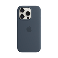 iPhone 15 Pro 专用 MagSafe 硅胶保护壳 - 风暴蓝色