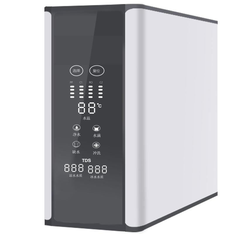 希尔史密斯 800G净水器套装家用管线机加热直饮厨房自来水ro反渗透净水机纯水机厨下式过滤器即热 (象牙白)600G净