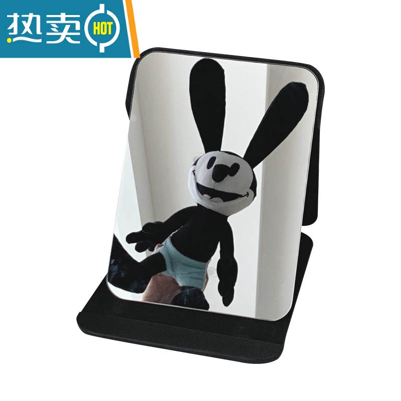 敬平ins折叠化妆镜台式桌面学生宿舍复古梳妆镜女随身便携家用小镜子 镜子小号(送涂鸦笔)便携式用镜高清大图