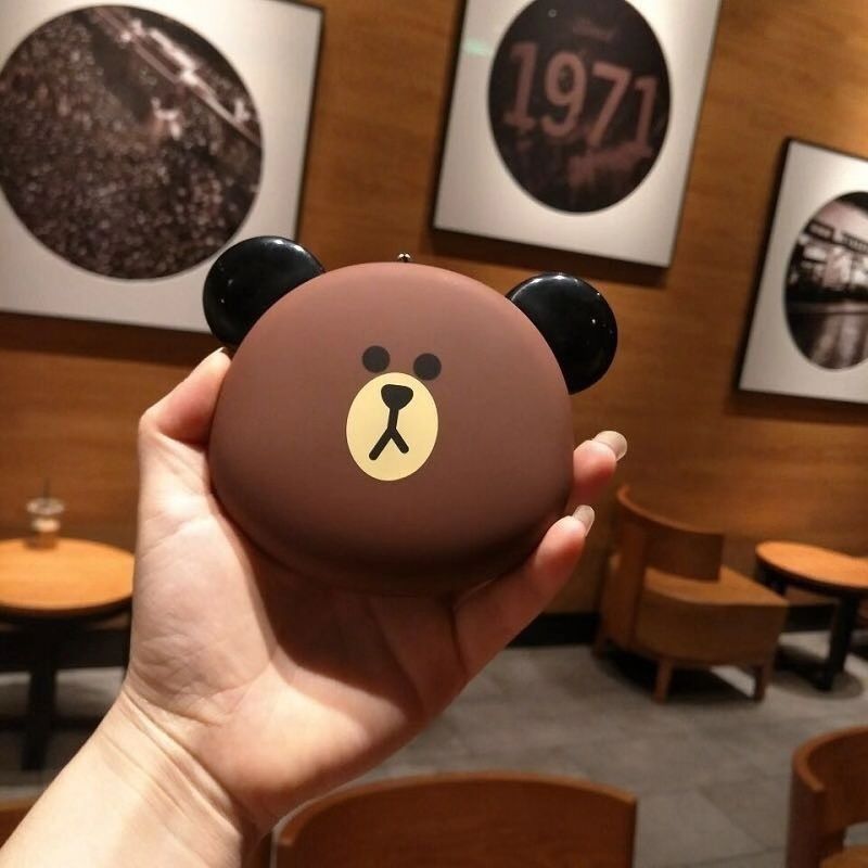 布朗熊充电宝可爱卡通少女款超萌大容量便携韩国创意通用4500毫安