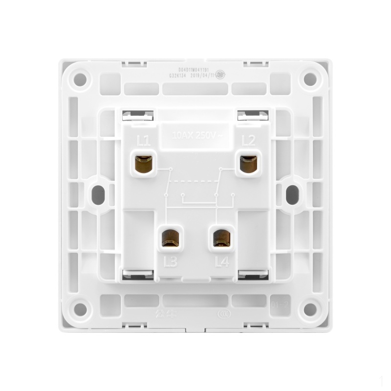 白一开单控开关一位单联墙壁插座墙面多孔多功能多用电源暗装0612