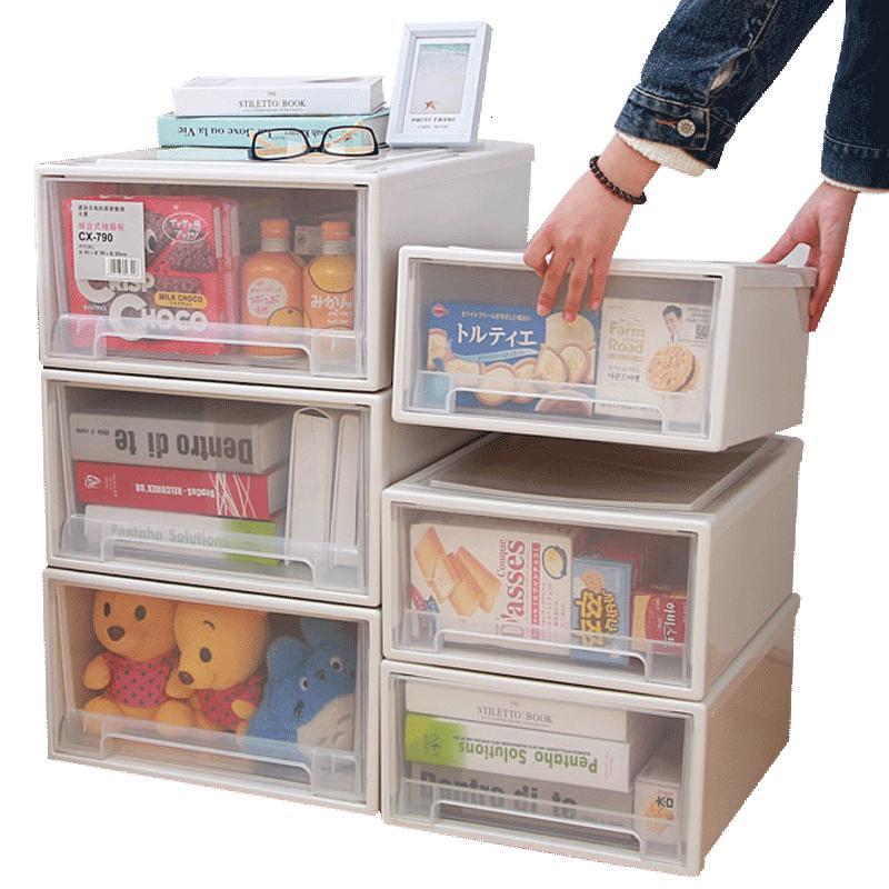 抽屉式收纳箱闪电客收纳盒收纳柜透明衣柜内衣服物家用塑料整理箱储物