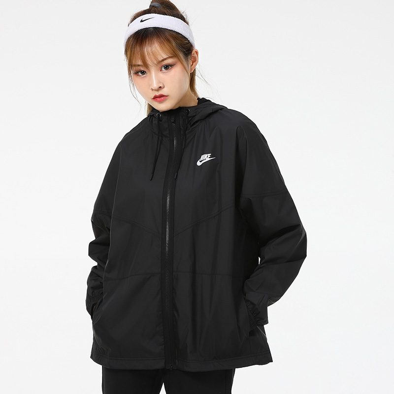 nike耐克皮肤衣外套女2021秋季新款运动服连帽薄款夹克dd5853